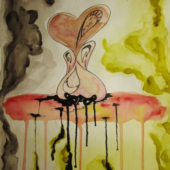 Malerei mit dem Titel "02.2016" von Alef., Original-Kunstwerk, Tinte