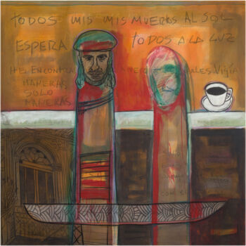 Painting titled "Un muro para espera…" by Alejandro Alexis García Núñez, Original Artwork, Acrylic