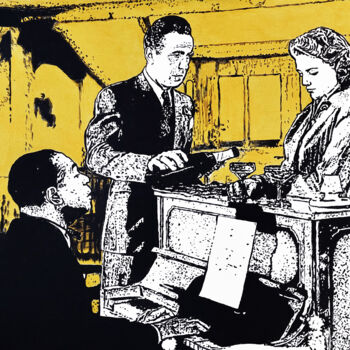 "Humphrey Bogart, In…" başlıklı Tablo Alejandro Cilento tarafından, Orijinal sanat, Akrilik Karton üzerine monte edilmiş