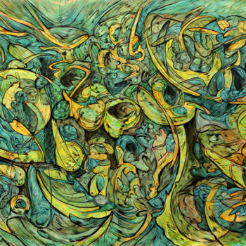 Pittura intitolato ""Painting Number On…" da Alejandro Mendez, Opera d'arte originale, Acrilico