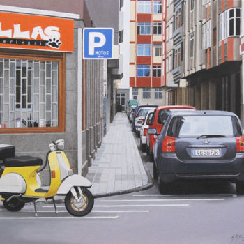 绘画 标题为“calle-eusebio-navar…” 由Alejandro Fajardo, 原创艺术品