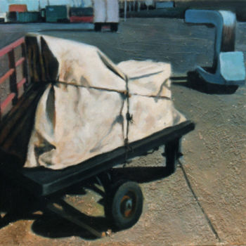 Painting titled "carrito-muelle.jpg" by Alejandro Fajardo, Original Artwork