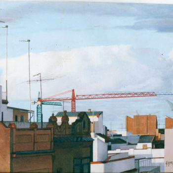 Painting titled "gruas-de-sevilla.jpg" by Alejandro Fajardo, Original Artwork