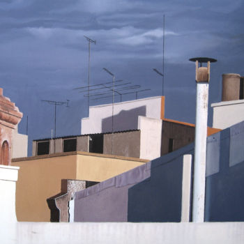 Painting titled "azoteas-de-sevilla-…" by Alejandro Fajardo, Original Artwork