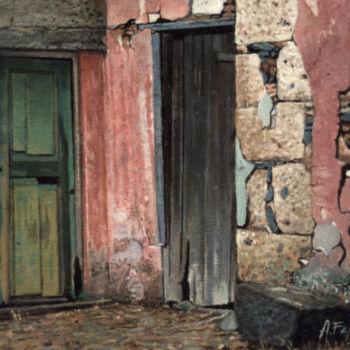 Pintura titulada "dos-puertas.jpg" por Alejandro Fajardo, Obra de arte original