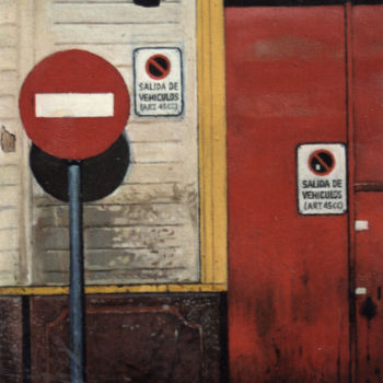 Painting titled "puerta-roja.jpg" by Alejandro Fajardo, Original Artwork