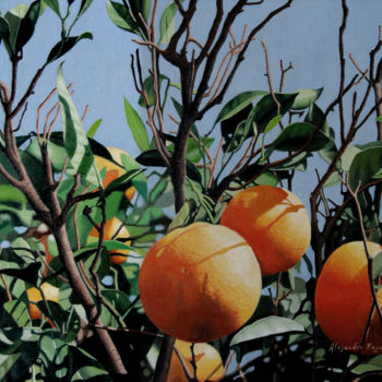 Pintura intitulada "naranjo-7.jpg" por Alejandro Fajardo, Obras de arte originais