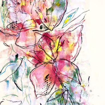 Рисунок под названием "Lilly" - Alexandra Kraeva, Подлинное произведение искусства, Акрил Установлен на картон