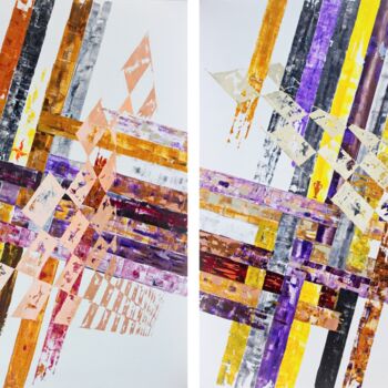 Картина под названием "Matter & Space CD D…" - Aleks Andr, Подлинное произведение искусства, Масло Установлен на Деревянная…
