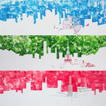 Картина под названием "Yokohama Sapporo Sa…" - Aleks Andr, Подлинное произведение искусства, Масло