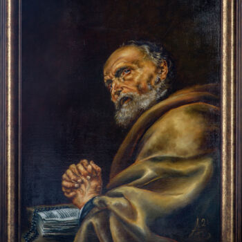 Painting titled "Откровение" by Aleks Bondar, Original Artwork, Oil Mounted on Wood Stretcher frame
