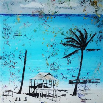 Painting titled "Beach" by Aleks Voznesenskii, Original Artwork, Oil