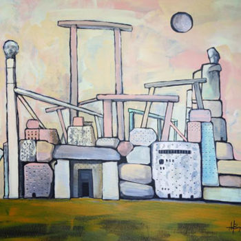 Картина под названием "Herod's palace." - Алекс Вознесенский, Подлинное произведение искусства, Масло