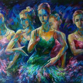 Pittura intitolato "Latin dance" da Aleksa Assembler, Opera d'arte originale, Olio