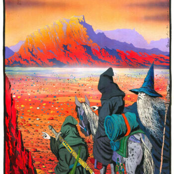 Peinture intitulée "Lord of The Rings -…" par Aleksander, Œuvre d'art originale, Gouache