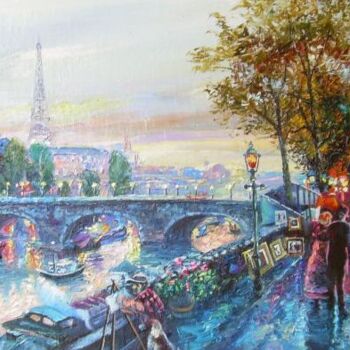 Картина под названием "Художник в Париже" - Александр Раскольников, Подлинное произведение искусства