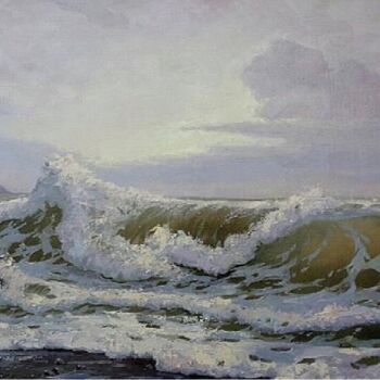 Картина под названием "Волна" - Александр Чубарев, Подлинное произведение искусства, Масло