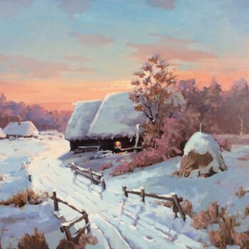 Картина под названием "Зима" - Александр Чубарев, Подлинное произведение искусства, Масло