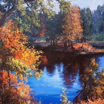 Картина под названием "Осень" - Александр Чубарев, Подлинное произведение искусства, Масло