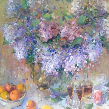 Картина под названием "Начало весны" - Александр Далматов, Подлинное произведение искусства, Масло