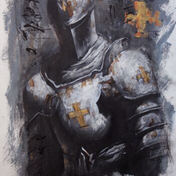 Tekening getiteld "Knight 4" door Dobrodiy Alexandr, Origineel Kunstwerk, Houtskool