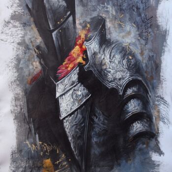 Рисунок под названием "KNIGHT 5 (2024)" - Dobrodiy Alexandr, Подлинное произведение искусства, Древесный уголь