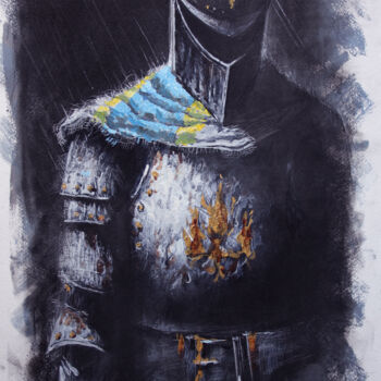 Рисунок под названием "KNIGHT7 (2024)" - Dobrodiy Alexandr, Подлинное произведение искусства, Древесный уголь