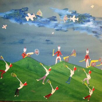Картина под названием "Мальвийские стрелки…" - Александр Емельянов, Подлинное произведение искусства, Масло