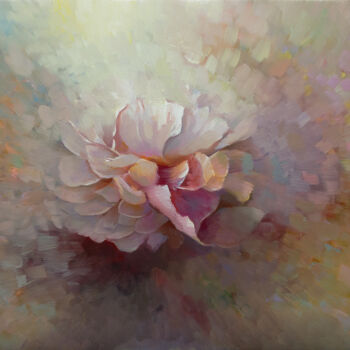 Painting titled "The rise of peony" by Aleksandr Jero, Original Artwork, Oil