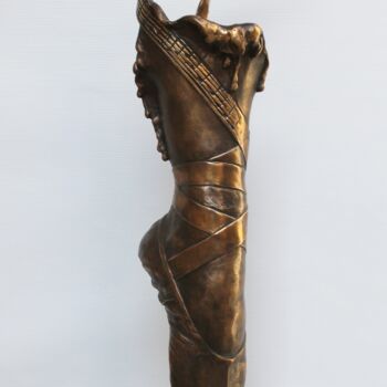 Sculpture intitulée "пламя искусства" par Aleksandr Kapitanchuk, Œuvre d'art originale, Bronze