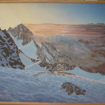 Peinture intitulée "Тень хозяина гор" par Aleksandr Krasilnikov, Œuvre d'art originale, Huile