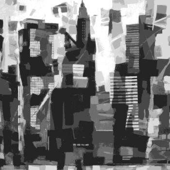 Картина под названием "CITY" - Aleksandr Ilichev, Подлинное произведение искусства, Акрил