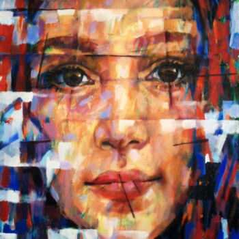 Painting titled "GIRL" by Aleksandr Ilichev, Original Artwork, Acrylic