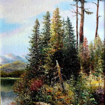 Картина под названием "Классический пейзаж" - Александр Макаров, Подлинное произведение искусства, Масло