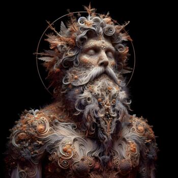 Digital Arts titled "100 Faces of God_053" by Aleksandr Pogodin, Original Artwork, AI generated image