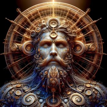 Digital Arts titled "100 Faces of God_054" by Aleksandr Pogodin, Original Artwork, AI generated image