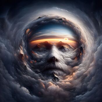 Arte digital titulada "100 Faces of God_066" por Aleksandr Pogodin, Obra de arte original, Imagen generada por IA