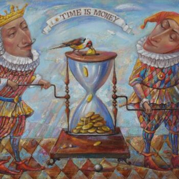 Peinture intitulée "Время деньги" par Aleksandr Shabanov, Œuvre d'art originale, Huile