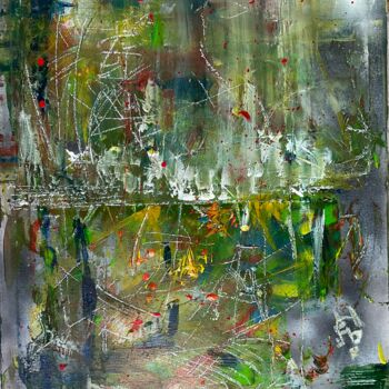 Painting titled "Aquatic Forest" by Aleksandr Shepelev, Original Artwork, Acrylic