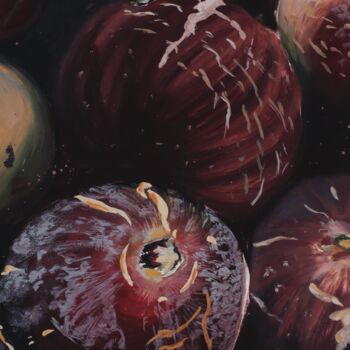 Pittura intitolato "Figs from Greece" da Aleksandra Antonova, Opera d'arte originale, Gouache