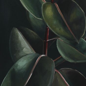 Pittura intitolato "Ficus from Malaysia" da Aleksandra Antonova, Opera d'arte originale, Gouache