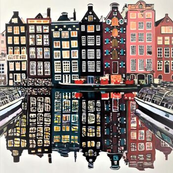 Peinture intitulée "Amsterdam / 111 X 9…" par Alexandra Djokic, Œuvre d'art originale, Acrylique