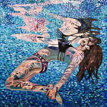 Pintura titulada "Underwater No 5 / 1…" por Alexandra Djokic, Obra de arte original, Acrílico