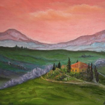 Painting titled "Toscana" by Aleksandra Doyanova, Original Artwork
