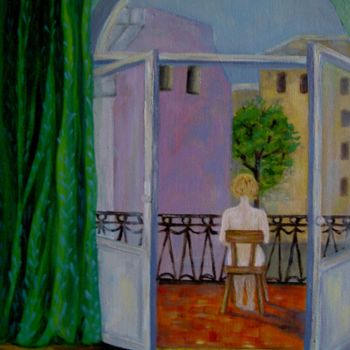 Painting titled "porch" by Aleksandra Doyanova, Original Artwork