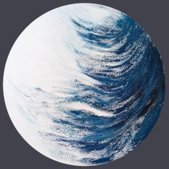 Pintura intitulada "WAVE. Sea abstract…" por Aleksandra Kazantseva, Obras de arte originais, Óleo