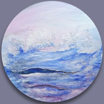 Картина под названием "WAVE. Sea abstract…" - Aleksandra Kazantseva, Подлинное произведение искусства, Масло