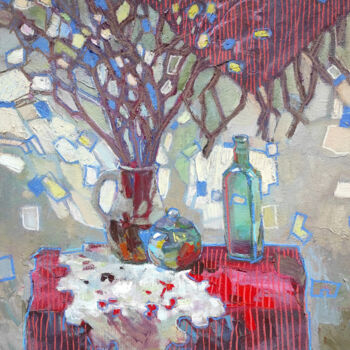 제목이 "VERBA. Spring sun"인 미술작품 Aleksandra Manzha로, 원작, 기름 나무 들것 프레임에 장착됨