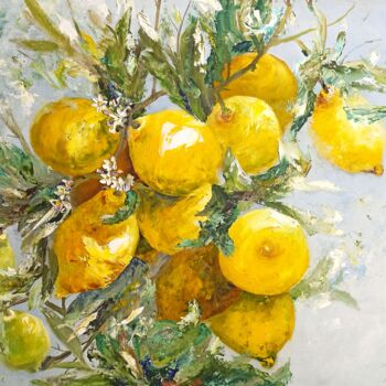 绘画 标题为“Lemon tree painting…” 由Aleksandra Portenko, 原创艺术品, 油