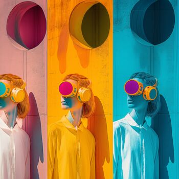 Digitale Kunst getiteld "Identity Spectra -…" door Aleksandra Rowicka, Origineel Kunstwerk, AI gegenereerde afbeelding